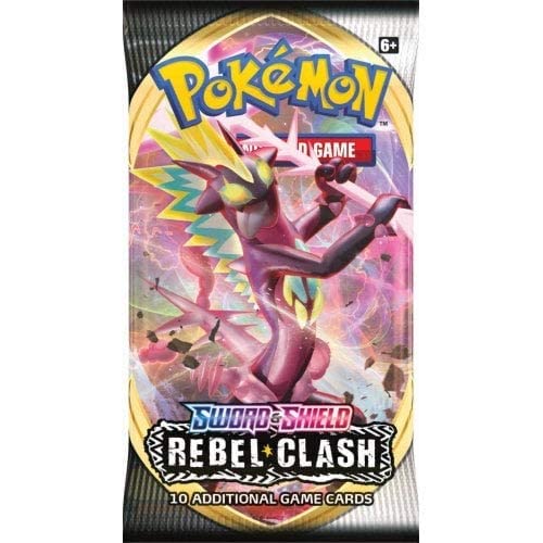 Pokemon TCG Sword & Shield Rebel Clash Booster Pack - 4.13 x 2.36 x 0.2 inches, Multicolor, Cardstock, Model 0820650806810