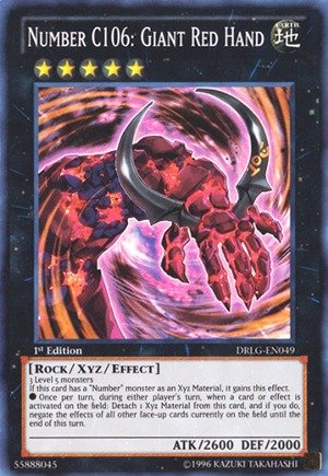 Yu-Gi-Oh! - Number C106: Giant Red Hand (Drlg-En049) - Dragons Of Legend - Unlimited Edition - Super Rare