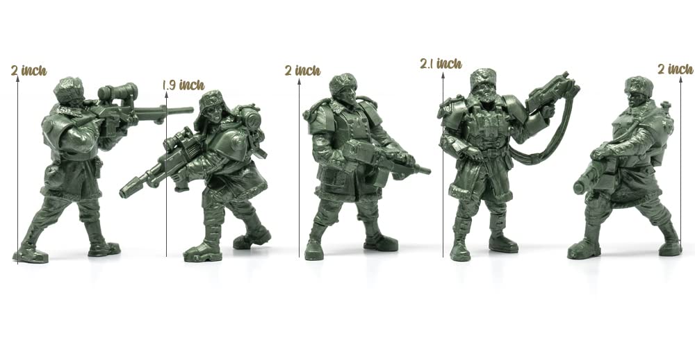 Fantasy Battles Fantasy Creature Mini Action Figure Playset- Polar Guardsmen 2 Inch 1/32- 5 Pcs Fantasy Figures - Xl 1/32Nd Scal