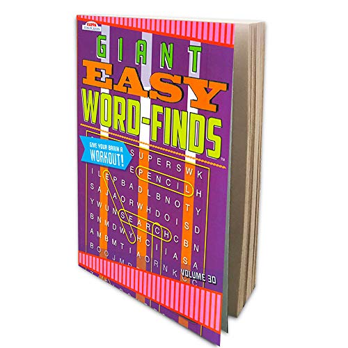 Bendon Jumbo Word Find Puzzle Books for Adults - Set of 4 Large Print Word Search Books with 380+ Pages and Bookmark