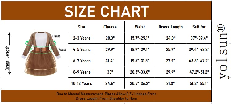 Yolsun Halloween Deer Costume For Girls Christmas Reindeer Princess Dress Fancy Party Outfit