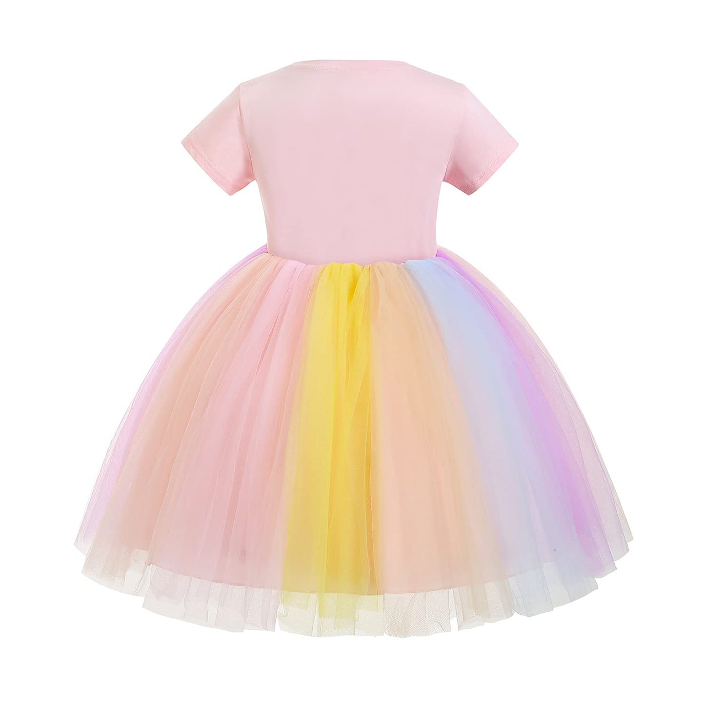 Chektin Unicorn Dress For Girls Tutu Dress Unicorn Costume Pageant Princess With Unicorn Headband & Satin Sash