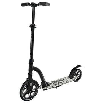 Crazy Skates Foldable Kick Scooter - Lightweight, Adjustable Handlebars, NYC Black Model for Adults, Teens & Kids