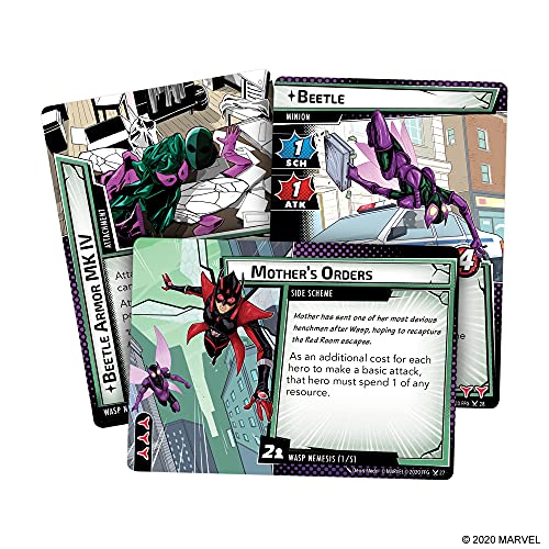 Marvel Champions The Card Game Wasp Hero Pack - Superhero Strategy Game, Cooperative Game For Kids And Adults, Ages 14+, 1-4 Pla