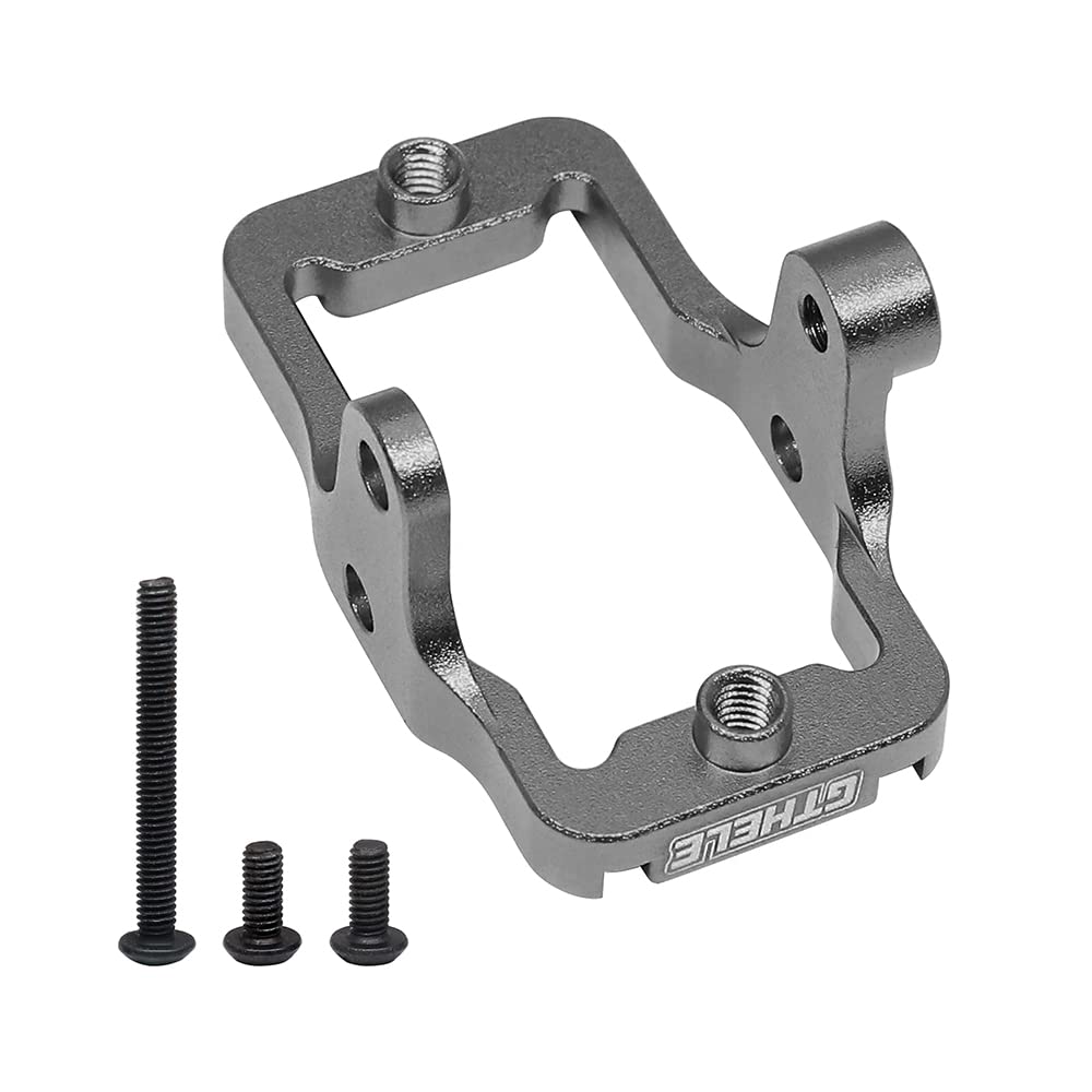 GTHELE Aluminum Servo Mount Bracket for Traxxas TRX4M Upgrade Parts 1/18 RC Crawler Car (Titanium)