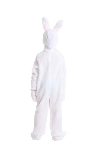 XSDZSWQY Kids Easter Bunny Costume White Rabbit Animal Plush Set Onesie for Child Christmas Halloween Cosplay Onepiece. (White,