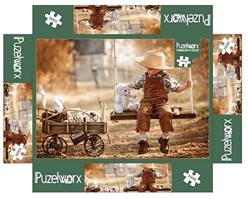 Puzelworx 1000 Piece Jigsaw Puzzle Educational Puzzle Family Game Gift For Adults And Kids (Vintage Swing)