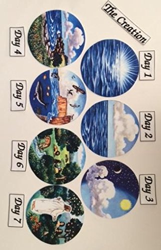 6'' Creation Circles Felt Figures for Flannel Board Bible Stories-precut