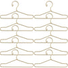 Jojofuny Ken Doll Clothes 10Pcs Doll Clothes Hanger, Miniature Metal Mini Doll Hangers, 2.5 X 1.3 Inch Dress Outfit Holders, Gol
