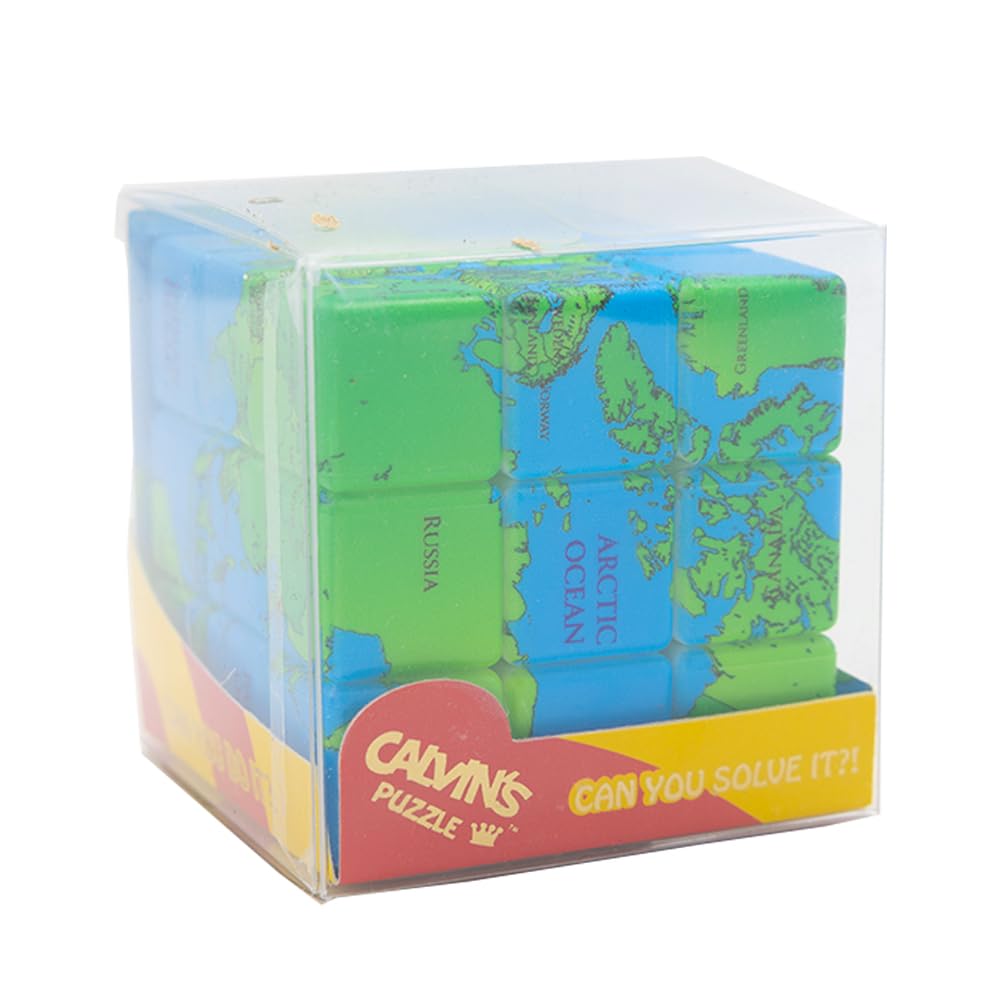 Magic Cube Puzzles Toys Classics Cube for Kids & Adults (World Map 3x3)