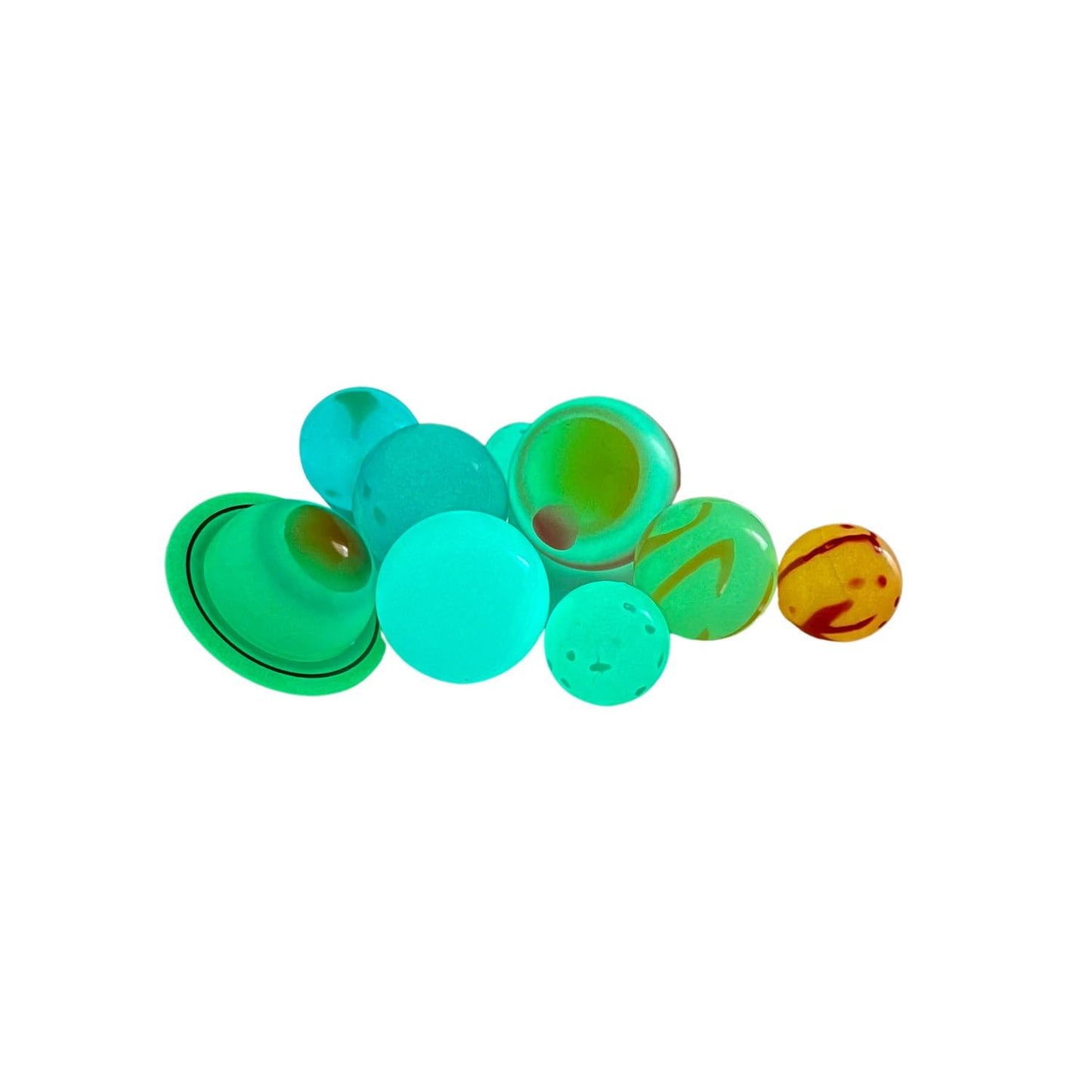University Games 3D Glow in the Dark Planets in a Tube - Fun Educational Toy for Kids Ages 5 and Up, One Color, Item Size 19464