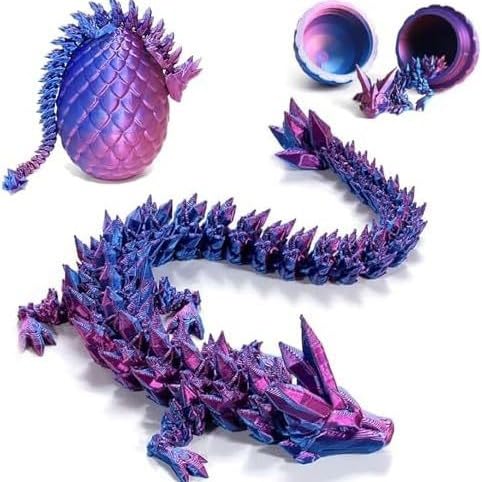 3D Printed Dragon Egg, Dragon Eggs With Dragon Inside, Articulated Dragon, Mystery Dragon Egg Fidget Toy, 3D Dragon Eggs Surpris