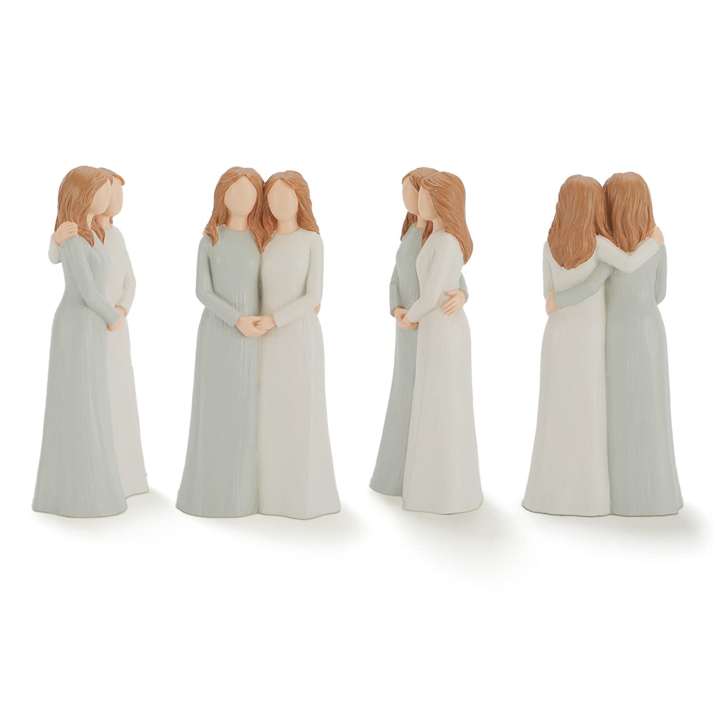 Hensonever Sister Figurines, Love My Sisters Friends Forever, 2 Women 6.2 Sculpted Hand-Painted Figures Gifts For Christmas B