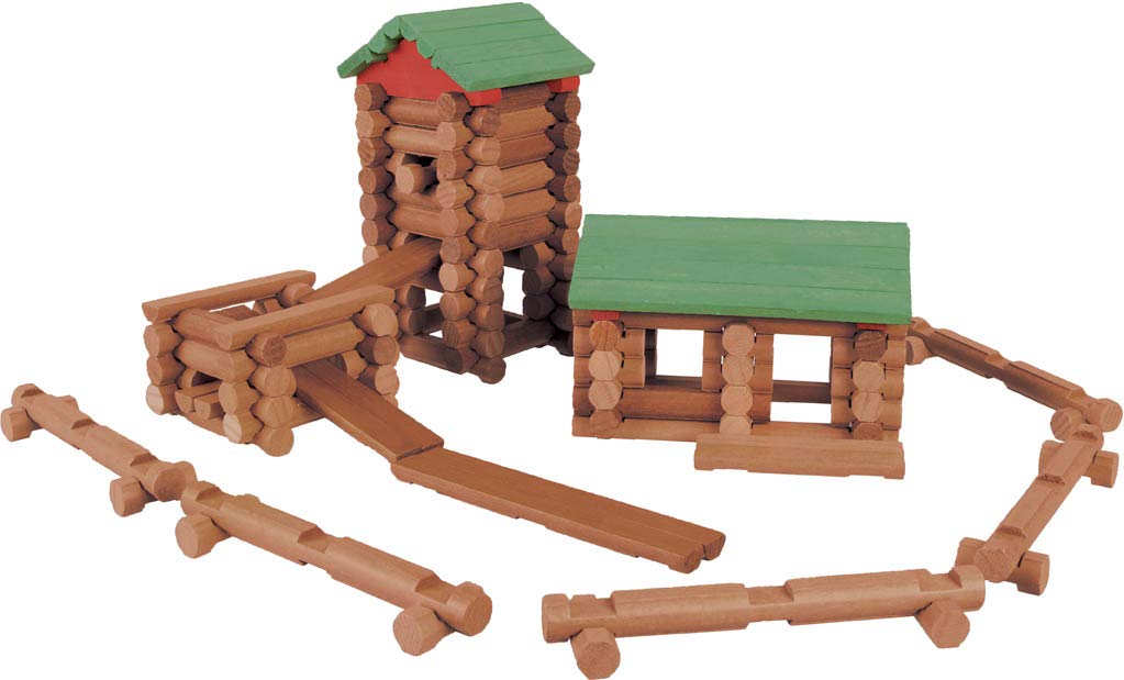 LINCOLN LOGS Collectors Edition Village Set - 327 Real Wood Pieces, Ages 3+, Retro Building Toy for Boys/Girls, Creative Constr