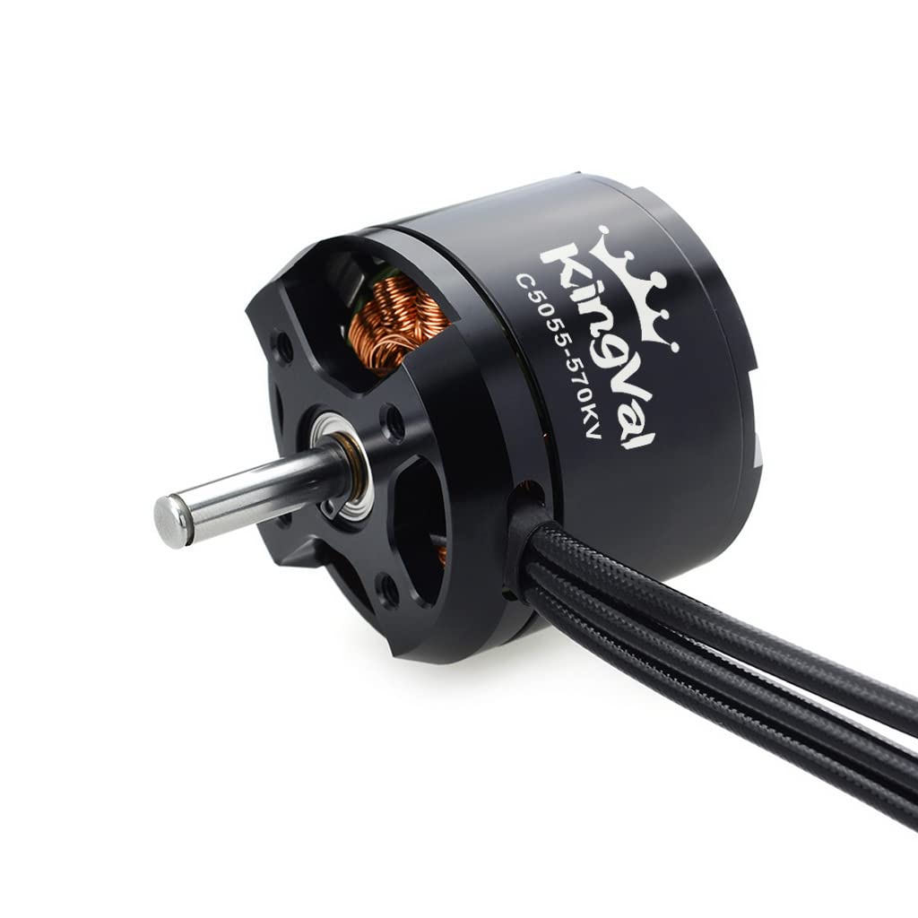 KingVal Replacement 5055 570KV Brushless Motor with Screw Kit Compatible with RC Fixed-Wing Airplane Glider Aircraft