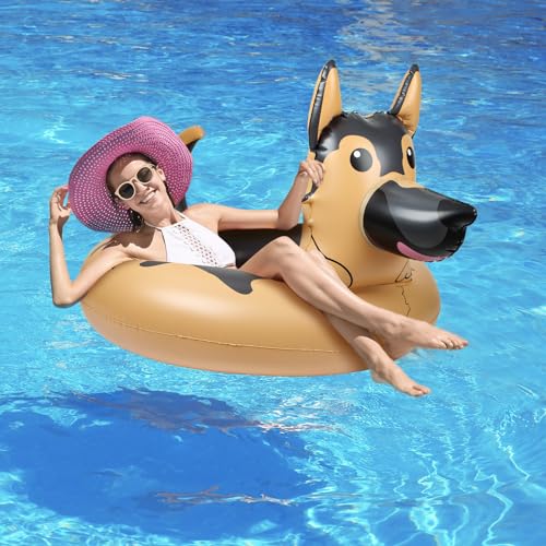 Silph PLC Funny Dog Pool Float, Inflatable Raft for Adults, Universal Size, Yellow, Model BHD-FOT-02
