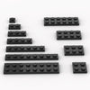 300 Piece Black Building Plate Bulk Assortment Pack, Black Small Base Plate Accessories For Building With 12 Size, Compatible Wi