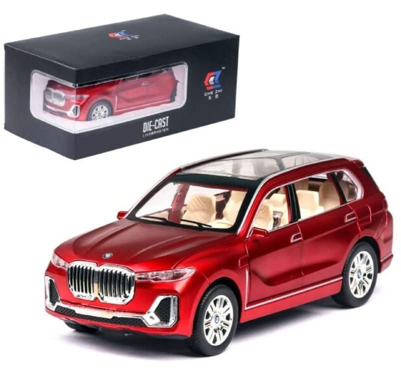 Adlon Car 4 Wheel Drive Metal Car Pull Back with Open Doors, Engine Cover, Front and Rear Light & Music Great Gift for Boys and