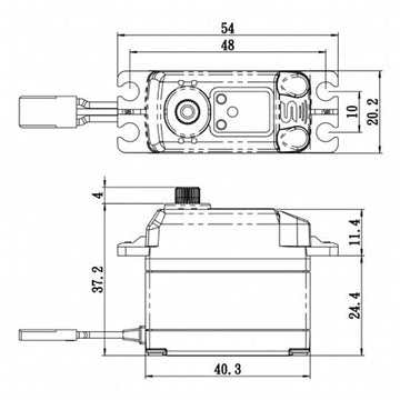Savox SV1270TGP High Voltage Coreless Digital Servo - 0.10Sec Speed, 624.9Oz Torque @ 8.4V, Plastic Construction