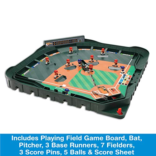 Game Zone Super Stadium Baseball Game - Realistic Tabletop Baseball Game For 2 Players Ages 6+