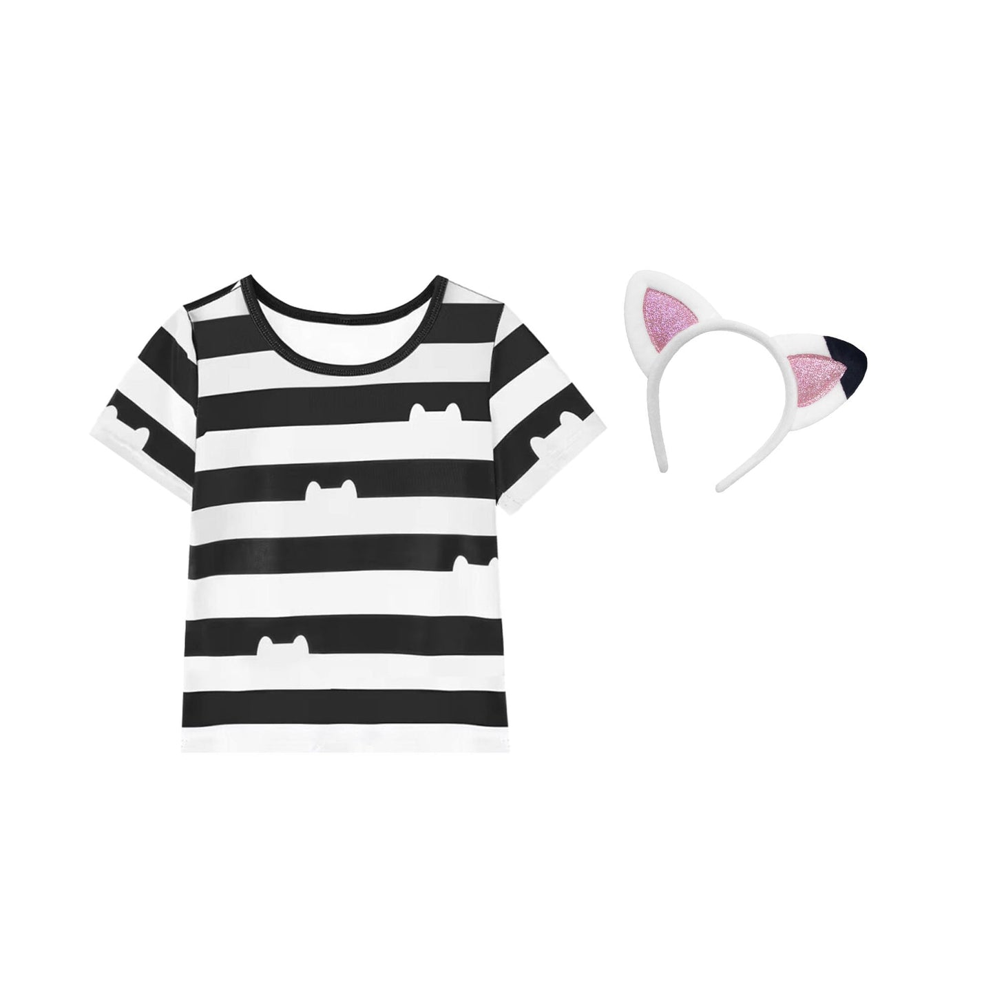 Yodison Girls Cat Dollhouse Cosplay Costume Short Sleeve Graphic T-Shirts