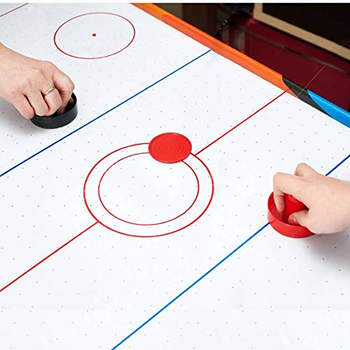 Coopay 12 Grams Thicker Air Hockey Pucks And Paddles Set, Air Hockey Pushers Paddles With Felt Bottoms, Equipment Replacement Parts Accessories For Air Hockey Table Game Kids (4 Striker, 4 Puck)