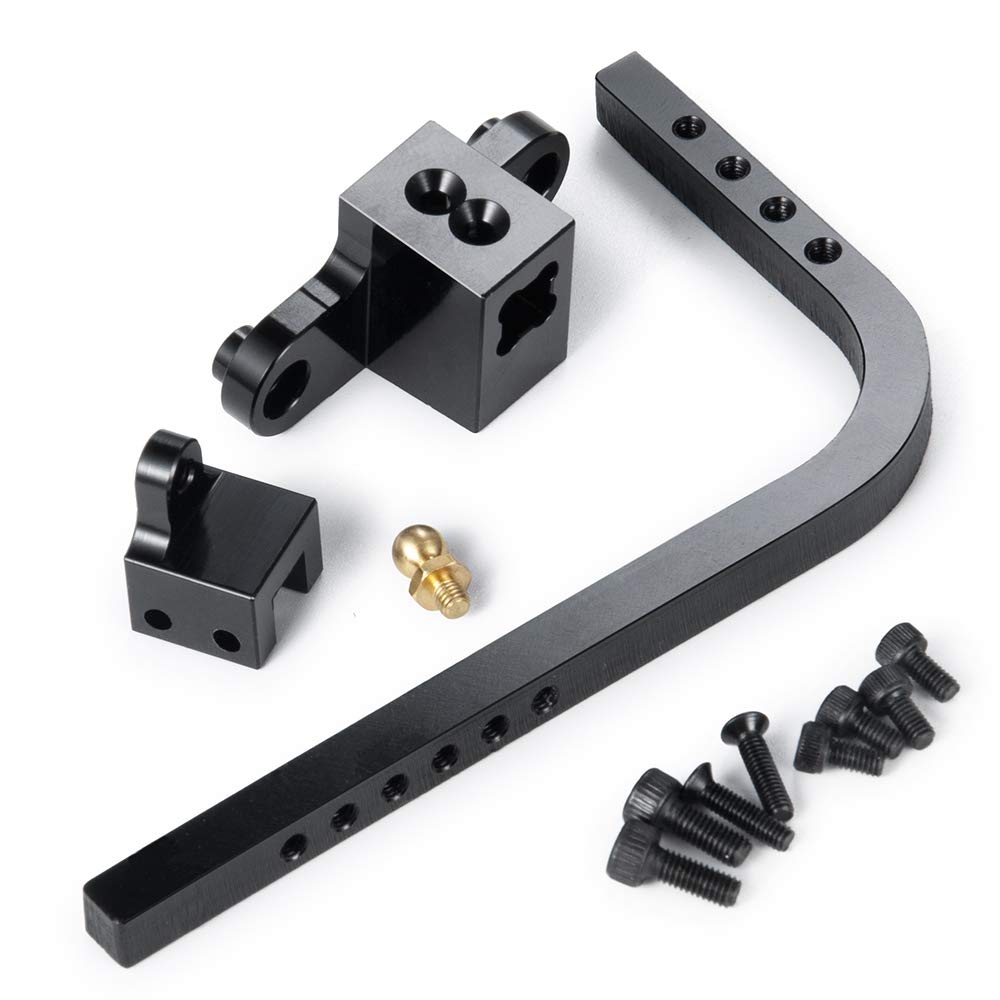 Que-T Metal Aluminum Adjustable Tow Trailer Hitch for 1/10 RC Crawler Axial SCX10 Upgrades Parts