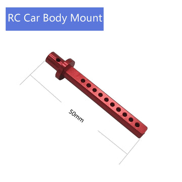 4-Pack Aluminum Alloy Rc Car Body Post Mounts With Clips For Axial Scx10 1/10 Rc Rock Crawler Option Parts (Red)