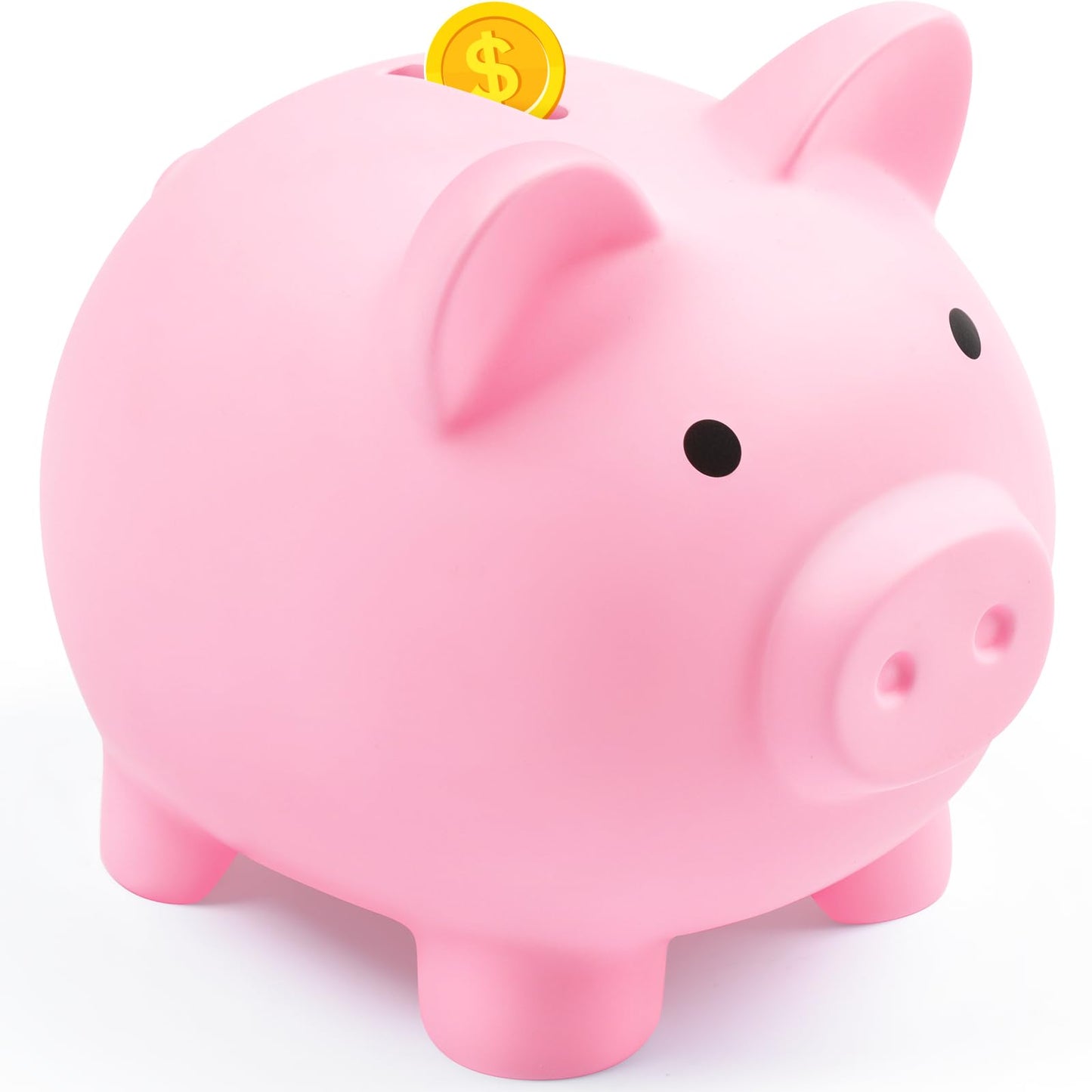 Piggy Bank For Kids Adults, Vcertcpl Unbreakable Plastic Piggy Bank Coin Bank Money Saving Box For Cash Saving, Kids Bank Money Jar Adults, Piggy Bank For Boys Girls, Gift Toys Banks For Kids (Pink)