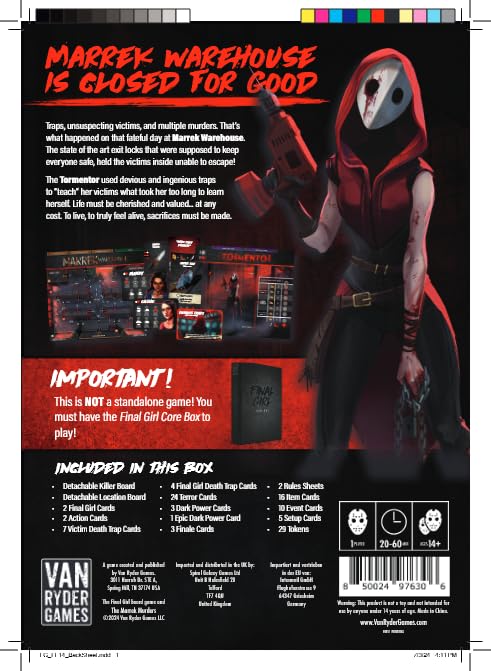 Van Ryder Games - Horror Board Game - Final Girl - The Marrek Murders - Feature Film Box - Core Box Required - 1 Player - 20-60