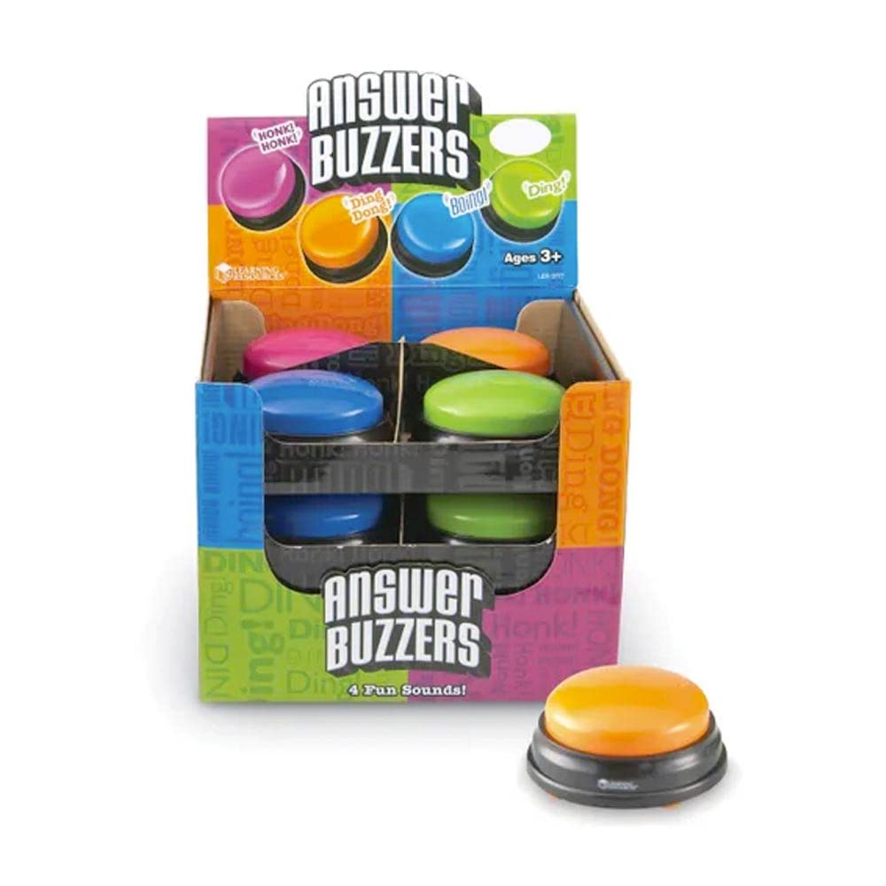 Learning Resources Answer Buzzers Classpack, Classroom Tools And Games, Teacher Supplies, Batteries Included, Set Of 12, Ages 3+
