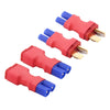 rflaueo 4pcs T-Plug Style to EC2 Male Female RC Connector Adapter(E13-4)