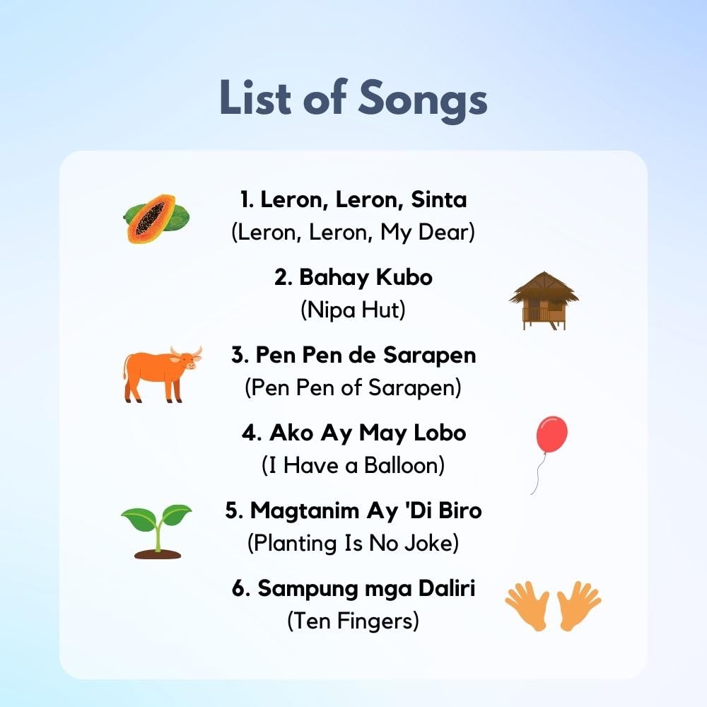 Heritage Kids Press I Love To Sing In Tagalog, Musical Baby Sound Books For Toddlers 1-3, Tagalog Baby Books, Tagalog Books For