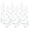 AimtoHome Party Swirl Decorations, Hanging Swirl for Ceiling Decorations, Silver, Pack of 30