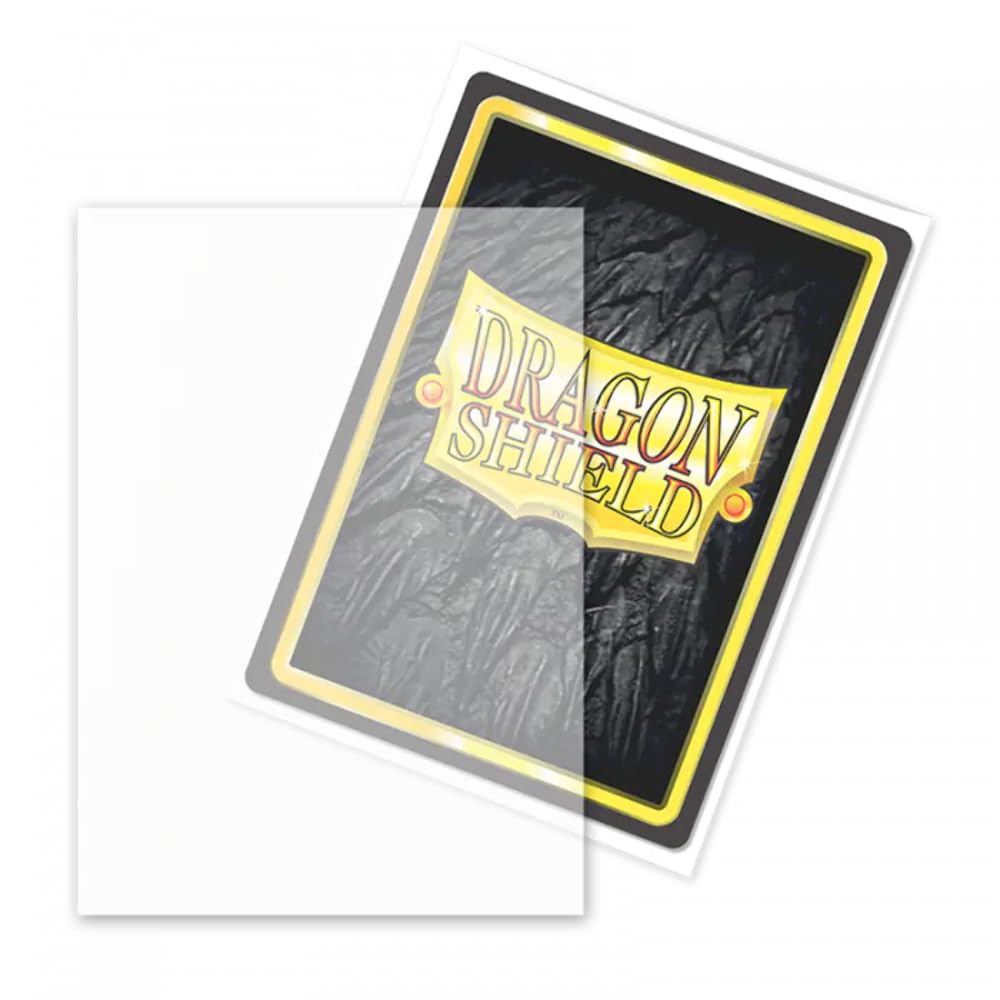 Dragon Shield Sleeves – Matte Nonglare Clear V2 100 Ct – Card Sleeves - Smooth & Tough - Compatible With Pokémon, Magic The Gathering Cards & Digimon Mtg Tcg Ocg & Hockey Cards
