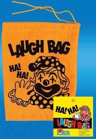 Loftus Laugh Bag - Small Yellow Plastic Joke Bag for Fun and Laughter