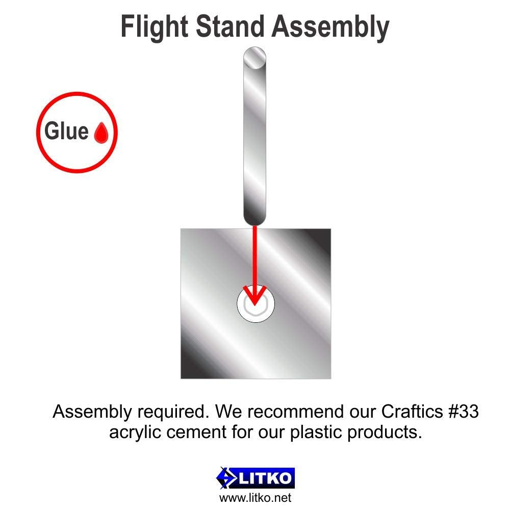 Litko Acrylic Flight Stands | Hexagon | 3Mm Clear Hexagonal Flight Base With Flight Peg (1-Inch)