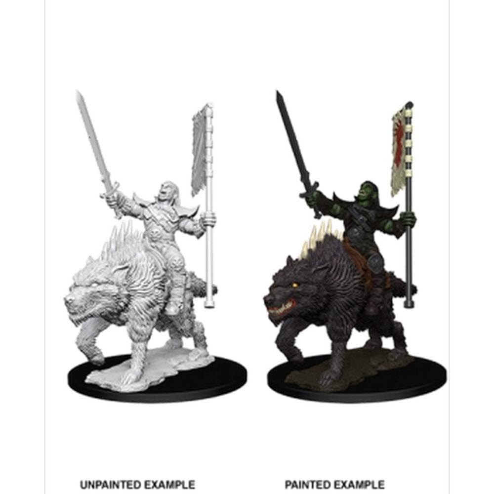 Pathfinder Battles Deep Cuts Unpainted Miniatures: Wave 7: Orc On Dire Wolf