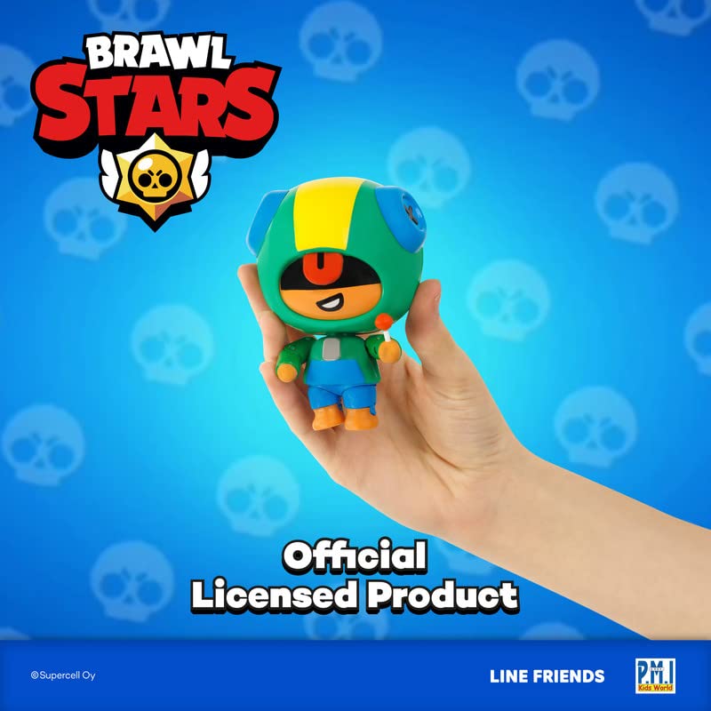 P.M.I. Brawl Stars 4.5'' Leon With Lollipop Action Figure - Officially Licensed, Articulated, Gift For Gamers