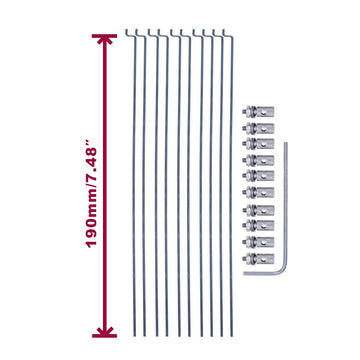 20Pcs Adjustable Pushrod Connector Linkage Stopper&F1.2Mm X L190Mm (7.5 Inch) Steel Z Push Rods Parts W/Storage Box For Rc Airpl