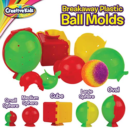 Creative Kids Magic Bouncy Balls - Diy Stem Toys - Science Kit For Kids - 25 Multicolor Bags & 5 Molds Makes Up To 43 Balls