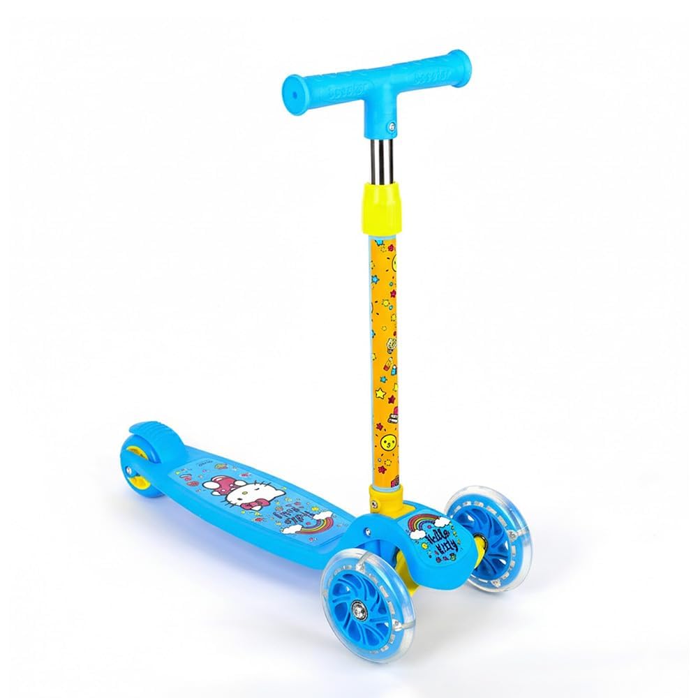 Staranddaisy X Hello Kitty Kick Scooter For Kids 3+ Years, Foldable Skate Scooter For Children Girls & Boys With 4 Level Height