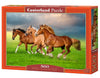 500 Piece Jigsaw Puzzle, Horses in Spring Rush, Animal puzzles, Power and beauty in motion, Adult Puzzle, Castorland B-54084