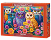 3000 Piece Jigsaw Puzzle, Flower Owl Meeting, Vibrant Colorful Owl Garden, Whimsical Folk Art Bird Scene, Adult Puzzle, Castorland C-300723-2
