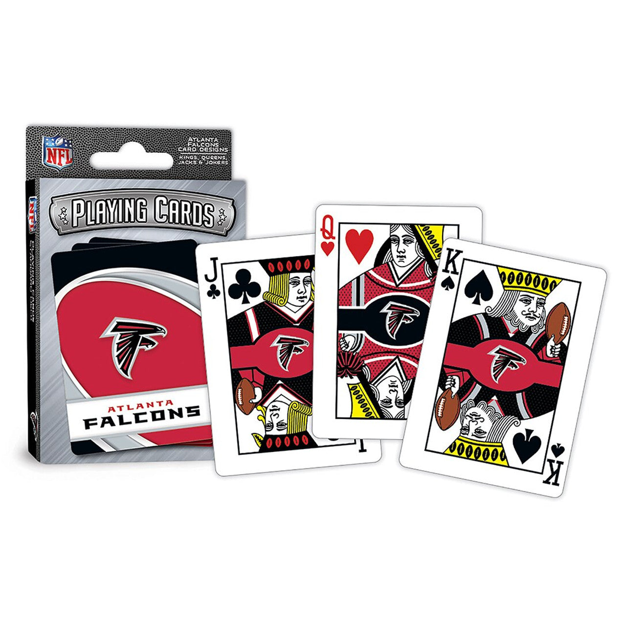 Masterpieces Officially Licensed Nfl Atlanta Falcons Playing Cards - 54 Card Deck For Adults
