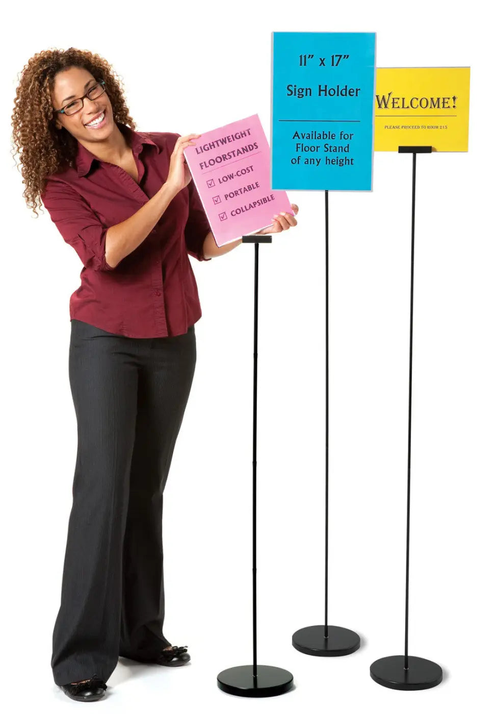 6 ft. Floor Stand for 8.5 x 11 & 11 x 17 signs