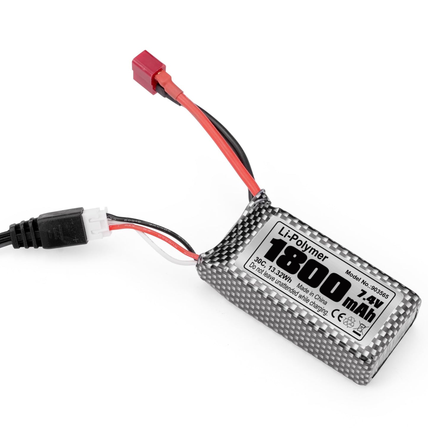 Haiboxing Brushless Rc Cars Li-Po Battery, 1/12Th 1/14 Scale Spare Parts 7.4V 1800Mah Rc Truck Upgraded Batteries Apply To 903A