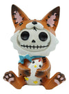 Ebros Furry Bones Fen Fen The Fox Skeleton Figurine 3' H Furrybones Red Fox With Chicken Doll Costume Hooded Voodoo Skeletons Skulls Macabre Collectible Sculpture Decorative Accent