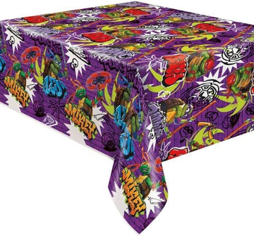 Unique TMNT Teenage Mutant Ninja Turtles Birthday Party Supplies Bundle Pack Includes 2 Plastic Table Covers and 1 Dinosaur Stic