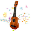 Xilanhhaa Kids Toy Ukulele Guitar - 17" Mini 4-String Educational Musical Instrument for Toddlers - Brown